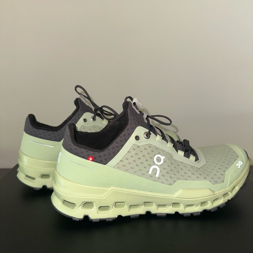 On Running Mint and Charcoal Sneakers
